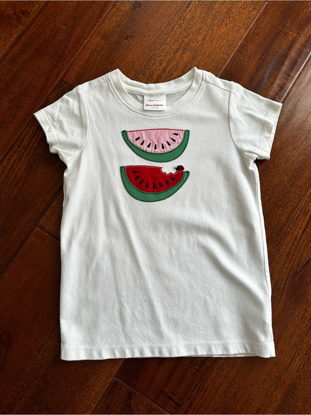 Hanna Andersson appliqué watermelon T-shirt